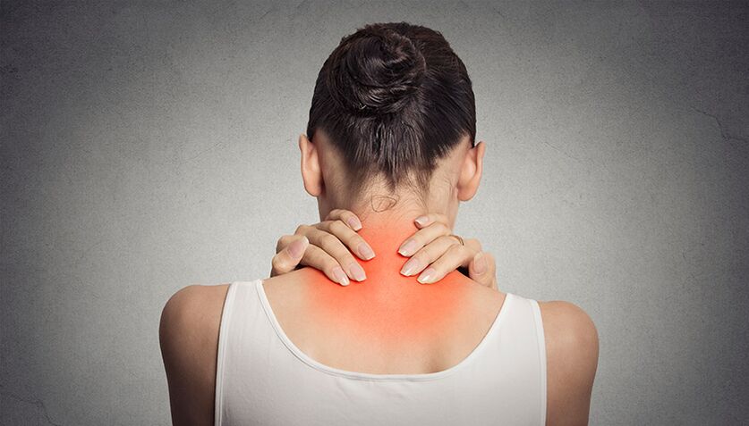 Zervikale Osteochondrose, begleitet von Nackenschmerzen